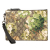 Gucci B Gucci Brown Beige Coated Canvas Fabric GG Supreme Blooms Clutch Italy