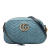 Gucci AB Gucci Blue Denim Denim Fabric Small GG Marmont Matelasse Pearly Crossbody Italy