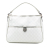 Gucci B Gucci White with Silver Coated Canvas Fabric GG Supreme Joy Handbag Italy