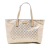 Gucci AB Gucci Gold Coated Canvas Fabric Medium GG Imprime Tote Italy