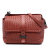 Bottega Veneta Red Nappa Intrecciato Double Sided Flap Messenger Bag Italy