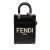 Fendi AB Fendi Black Calf Leather Mini Sunshine Shopper Tote Italy