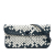 Bottega Veneta B Bottega Veneta White Navy Nylon Fabric Mini and Nappa Intrecciato Turn Lock Crossbody Italy