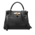 Hermès B Hermès Black Calf Leather Togo Kelly II Retourne 28 France
