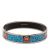 Hermès B Hermès Blue with Silver Enamel Other Wide Printed Bangle 65 Austria