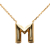 Louis Vuitton B Louis Vuitton Gold Gold Plated Metal LV and Me Letter M Pendant Necklace Italy