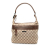 Gucci B Gucci Brown Beige Canvas Fabric GG Shoulder Bag Italy