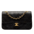 Chanel B Chanel Black Lambskin Leather Leather Small Classic Lambskin Double Flap France