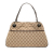 Gucci B Gucci Brown Beige Canvas Fabric GG Eclipse Shoulder Bag Italy