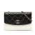 Chanel White CC Bicolor Quilted Lambskin Double Sided Wallet on Chain France