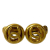 Chanel AB Chanel Gold Gold Plated Metal CC Round Clip On Earrings France