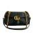 Gucci AB Gucci Black Calf Leather Medium GG Marmont Matelasse Shoulder Bag Italy