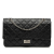 Chanel AB Chanel Black Calf Leather Quilted Aged skin Reissue 2.55 Double Flap 227 Italy