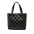 Chanel B Chanel Black Calf Leather Small CC Quilted skin Wild Stitch Tote France