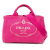 Prada B Prada Pink Hot Pink Canvas Fabric Small Canapa Logo Satchel Turkey