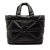 Prada AB Prada Black Nappa Leather Leather Large Quilted Nappa Padded Tote Italy