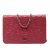 Chanel WOC Lambskin Leather Camellia Embossed Flap Crossbody Pink