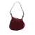 Fendi B Fendi Red Dark Red Canvas Fabric Zucchino Oyster Hobo Italy