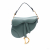 Christian Dior Saddle Mini Smooth Calfskin Leather No Strap Handbag Green