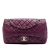 Chanel B Chanel Purple Dark Purple Lambskin Leather Leather Medium Classic Lambskin Double Flap Italy