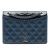 Chanel B Chanel Blue Navy Lambskin Leather Leather Medium Quilted Lambskin Ballerine Flap Italy
