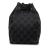 Gucci AB Gucci Black Canvas Fabric GG Drawstring Bucket Bag Italy
