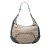 Fendi B Fendi Brown Beige with Blue Navy Canvas Fabric Zucchino Chef Pocket Hobo Italy