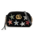 Gucci B Gucci Black Velvet Fabric Small GG Marmont Matelasse Crystal Stars Crossbody Italy