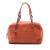 Prada B Prada Red Brick Calf Leather Vitello Daino Embossed Logo Bauletto Italy