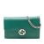Gucci AB Gucci Green Calf Leather Interlocking G Dollar skin Wallet on Chain Italy