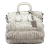 Prada B Prada Gray Light Gray Nappa Leather Leather Nappa Gaufre Ombre Satchel Italy