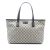 Gucci B Gucci Brown Beige Coated Canvas Fabric GG Supreme Tote Italy
