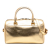 Saint Laurent B Saint Laurent Gold Calf Leather Baby Metallic Classic Duffle Satchel Italy