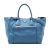 Prada B Prada Blue Calf Leather Vitello Daino Front Pocket Open Convertible Tote Turkey