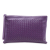 Bottega Veneta B Bottega Veneta Purple Dark Purple Nappa Leather Leather Nappa Intrecciato Wristlet Clutch Italy