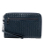 Bottega Veneta B Bottega Veneta Blue Navy Nappa Leather Leather Nappa Intrecciato Clutch Italy