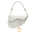 Christian Dior B Dior White Calf Leather Grained skin Saddle Bag Italy