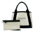 Balenciaga AB Balenciaga White with Black Canvas Fabric Navy Cabas Tote S Italy