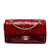 Chanel AB Chanel Red with Black Satin Fabric Paris-Shanghai Medium and Sequins Double Flap France