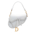 Christian Dior AB Dior White Calf Leather skin Whipstitch Saddle Bag Italy