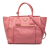 Prada B Prada Pink Calf Leather Vitello Daino Shopping Tote Italy