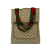 Gucci AB Gucci Brown Beige Coated Canvas Fabric GG Supreme Web Tote Italy