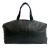 Bottega Veneta AB Bottega Veneta Black Calf Leather Intrecciato Trimmed Duffle Bag Italy