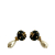Chanel AB Chanel Gold with Black Gold Plated Metal CC Resin and Faux Pearl Drop Clip On Earrings France