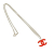 Chanel AB Chanel Silver with Red Silver Plated Metal CC Enamel Pendant Necklace France