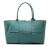 Bottega Veneta B Bottega Veneta Blue Turquoise Nappa Leather Leather Medium Nappa Maxi Intrecciato Arco Tote Italy