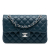 Chanel AB Chanel Blue Dark Blue Lambskin Leather Leather Small Classic Lambskin Double Flap France