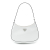 Prada AB Prada White Pearl Calf Leather Brushed Cleo Shoulder Bag Italy