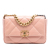 Chanel AB Chanel Pink Light Pink Lambskin Leather Leather Medium Lambskin 19 Flap Italy