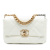 Chanel B Chanel White Lambskin Leather Leather Medium Lambskin 19 Flap Italy